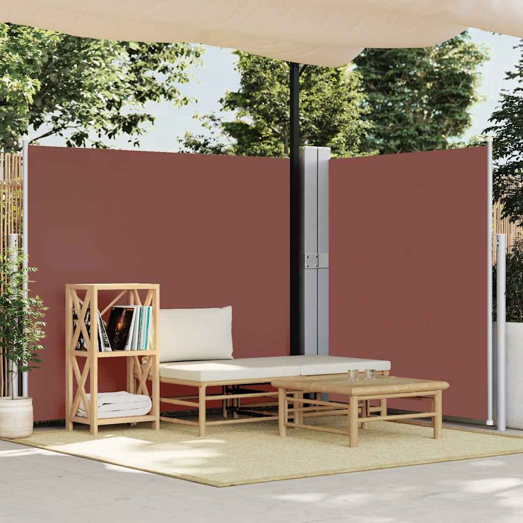 Tenda Laterale Retrattile per Patio 170x1200 cm Marrone