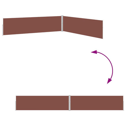 Tenda Laterale Retrattile per Patio 170x1200 cm Marrone