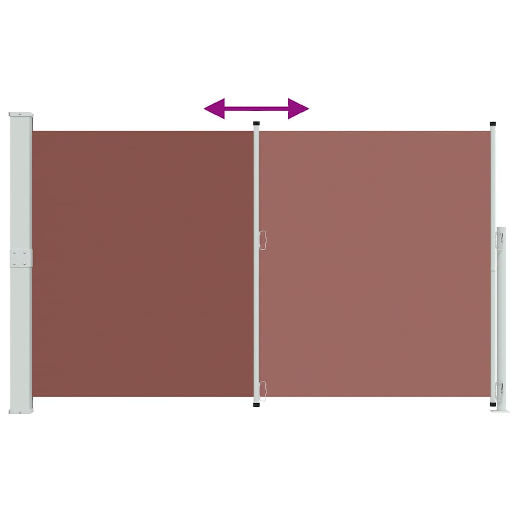 Tenda Laterale Retrattile per Patio 180x300 cm Marrone | homemem39