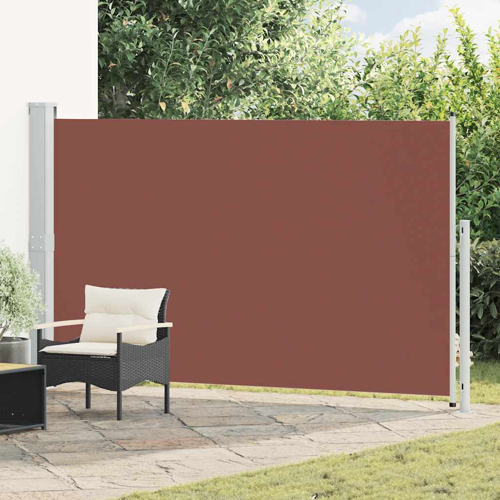 Tenda Laterale Retrattile per Patio 180x300 cm Marrone | homemem39