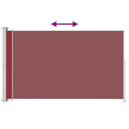 Tenda Laterale Retrattile per Patio 180x300 cm Rossa - homemem39