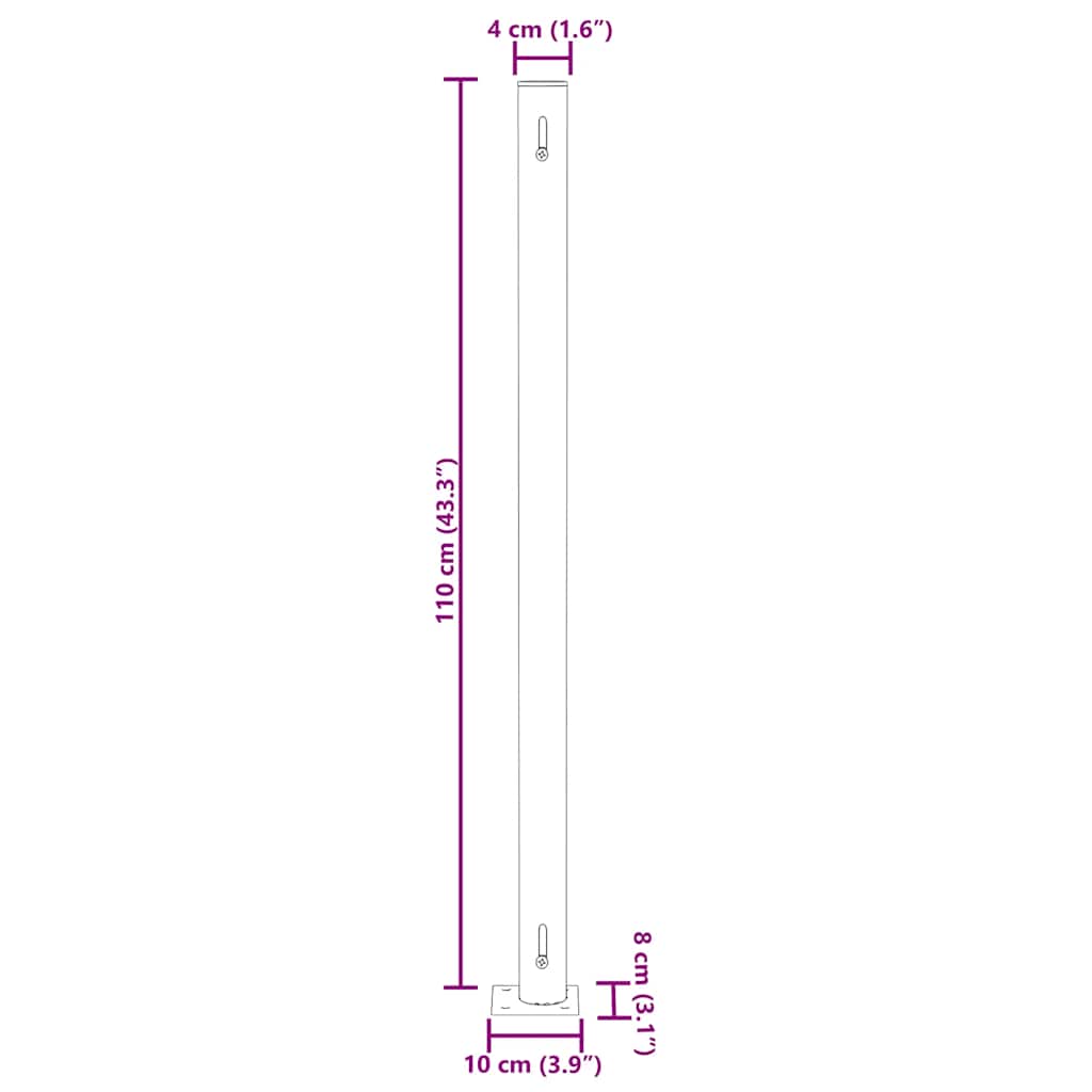 Tenda Laterale Retrattile per Patio 180x500 cm Nera | homemem39