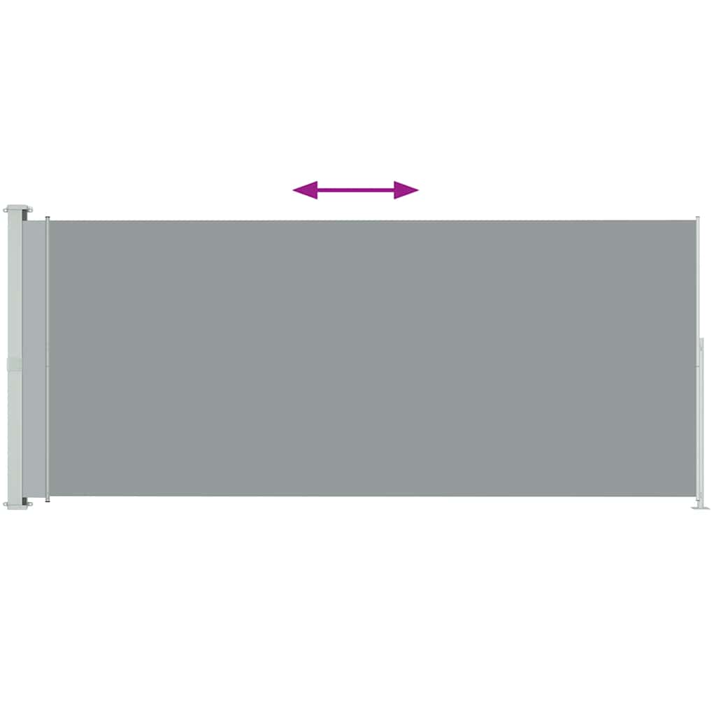 Tenda Laterale Retrattile per Patio 180x500 cm Grigia - homemem39