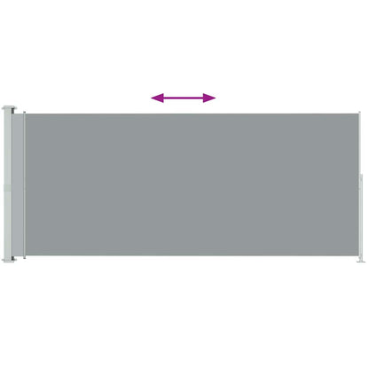 Tenda Laterale Retrattile per Patio 180x500 cm Grigia - homemem39