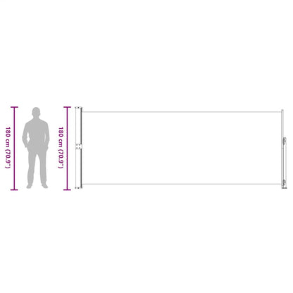 Ausziehbare Seitenmarkise für Terrasse, 180 x 500 cm, Braun