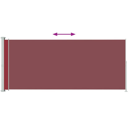 Tenda Laterale Retrattile per Patio 180x500 cm Rossa - homemem39