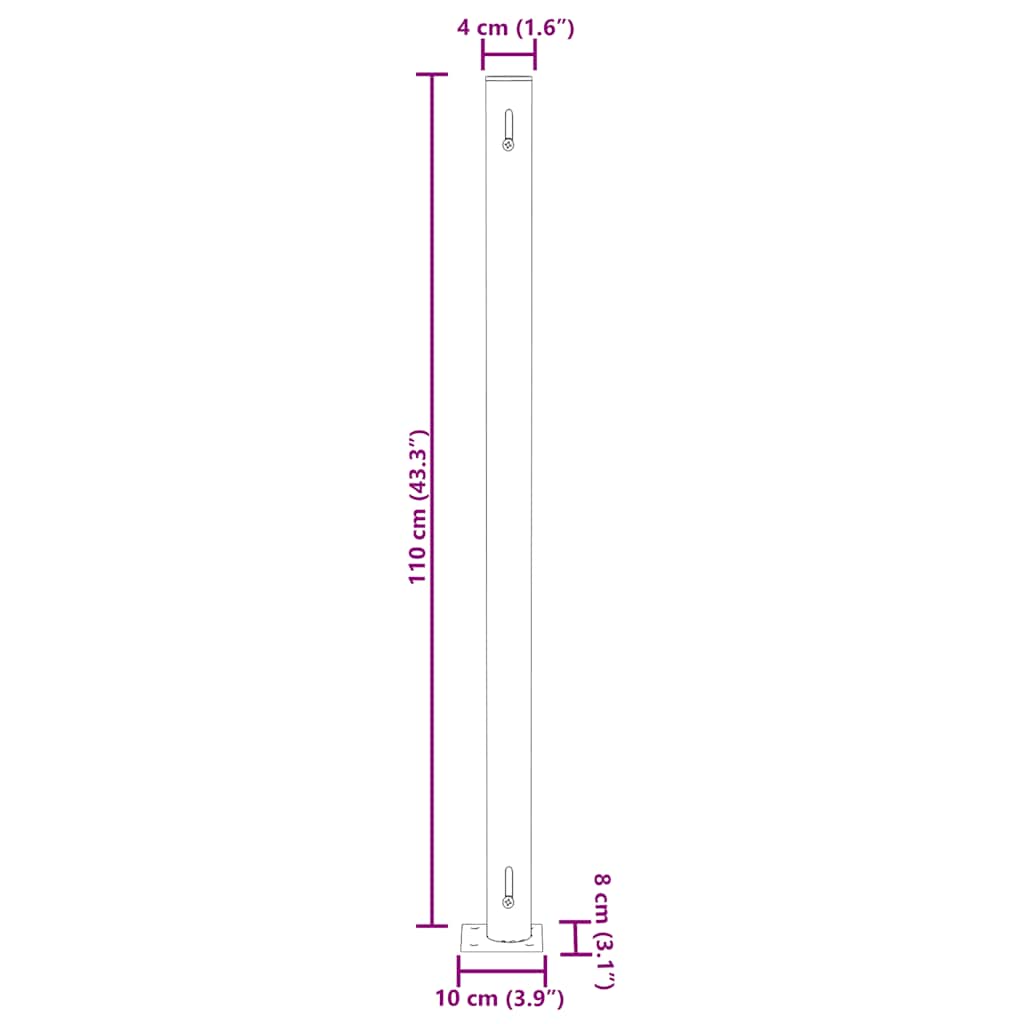 Ausziehbare Seitenmarkise für Terrasse, 180 x 500 cm, Rot