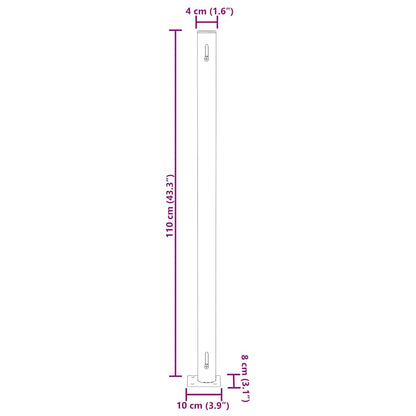 Ausziehbare Seitenmarkise für Terrasse, 180 x 500 cm, Rot