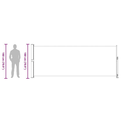 Ausziehbare Seitenmarkise für Terrasse, 180 x 500 cm, Rot