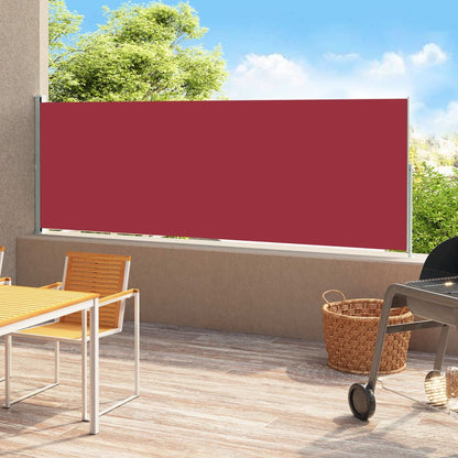 Ausziehbare Seitenmarkise für Terrasse, 180 x 500 cm, Rot