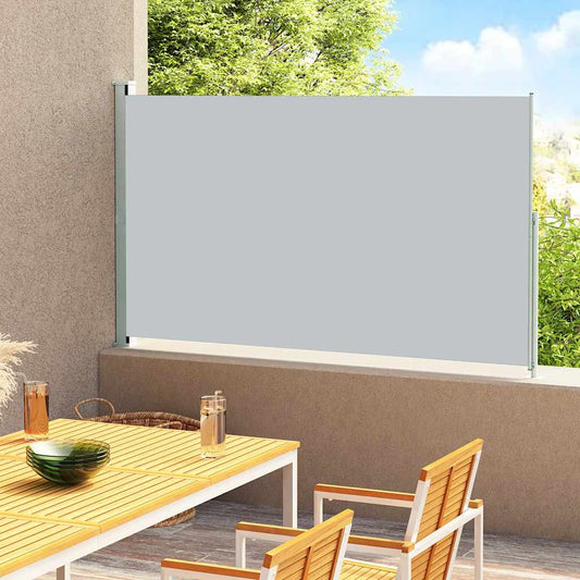Tenda Laterale Retrattile per Patio 200x300 cm Grigia - homemem39