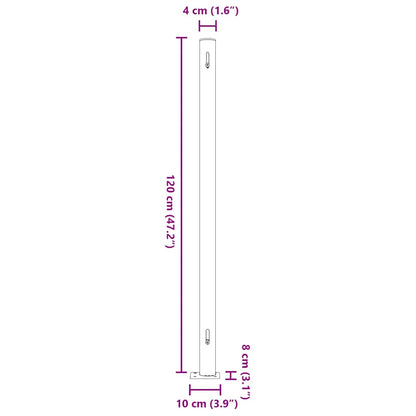 Tenda Laterale Retrattile per Patio 200x500 cm Nera | homemem39