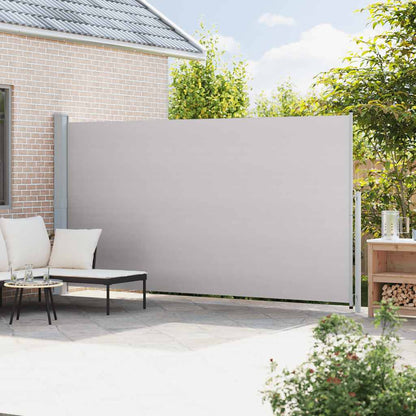 Tenda Laterale Retrattile per Patio 200x500 cm Grigia | homemem39
