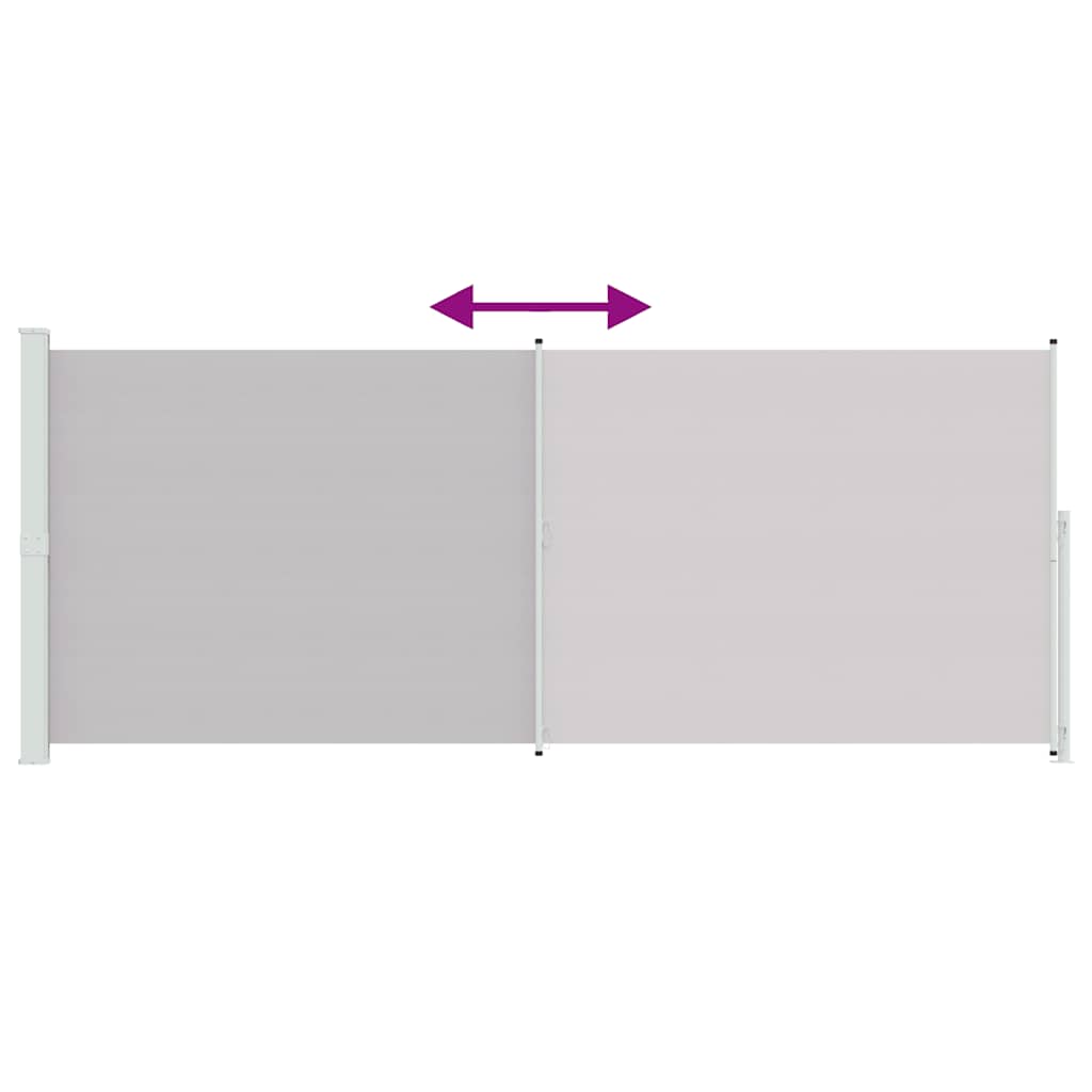Tenda Laterale Retrattile per Patio 200x500 cm Grigia | homemem39