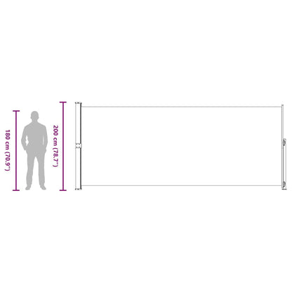 Tenda Laterale Retrattile per Patio 200x500 cm Grigia | homemem39