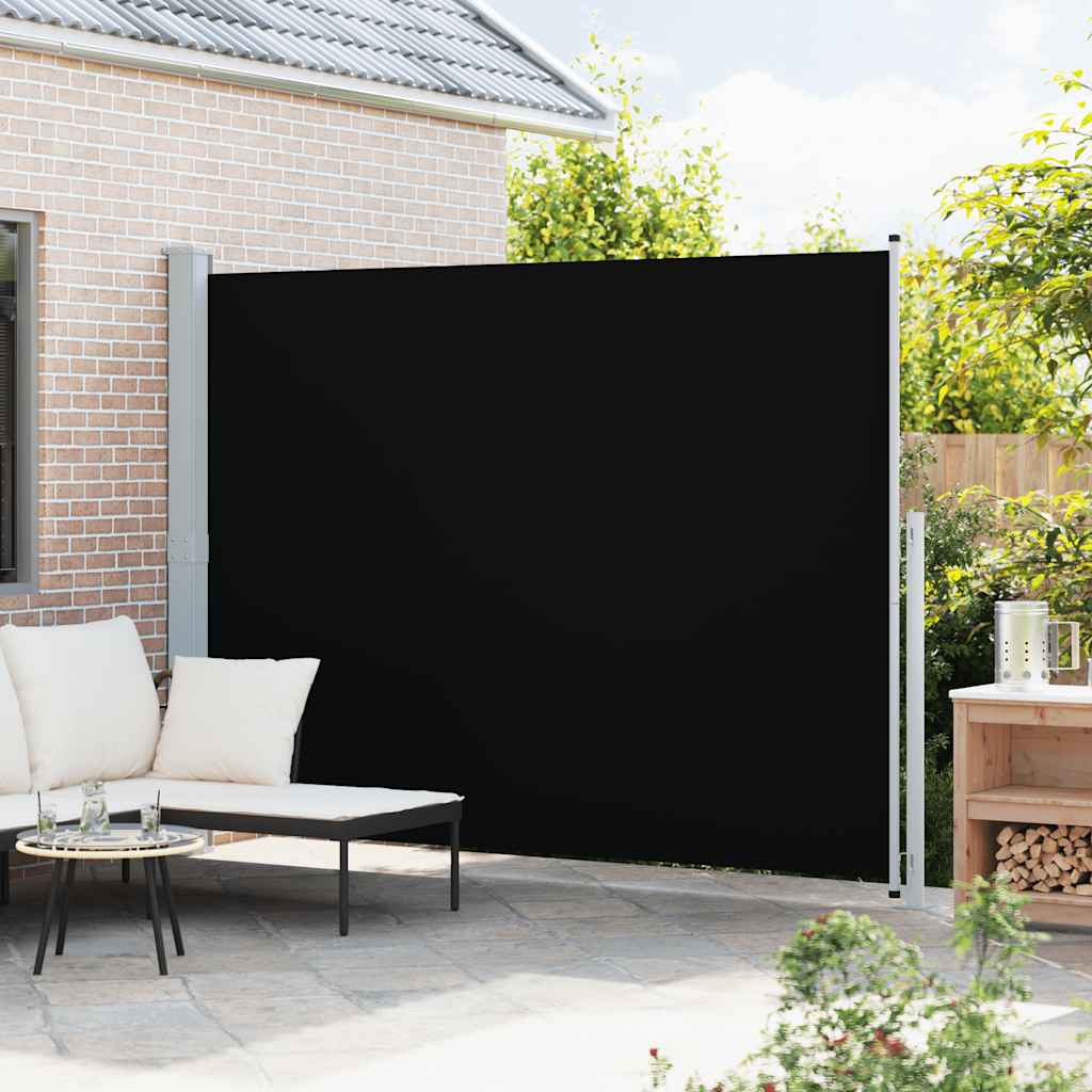 Tenda Laterale Retrattile per Patio 220x300 cm Nera | homemem39