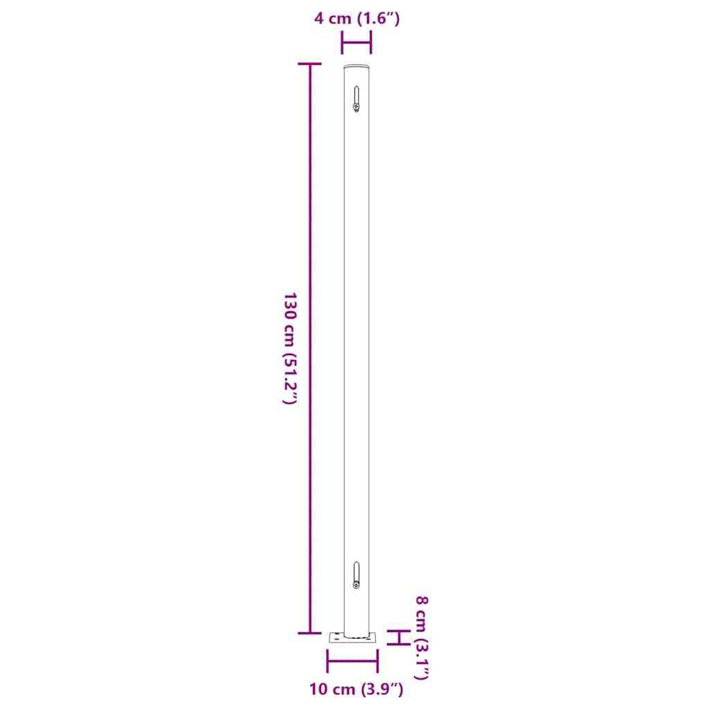 Tenda Laterale Retrattile per Patio 220x300 cm Nera | homemem39