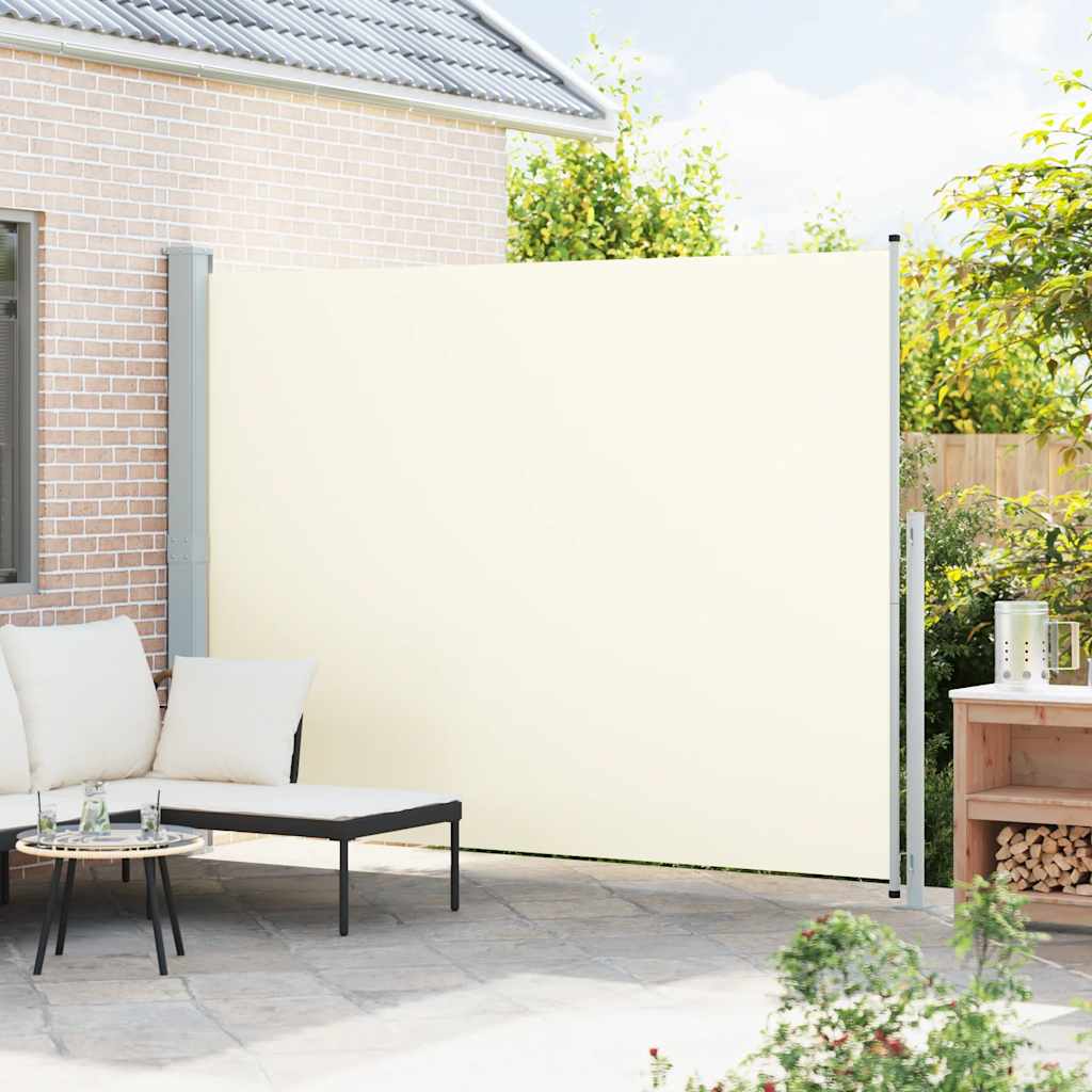 Tenda Laterale Retrattile per Patio 220x300 cm Crema | homemem39