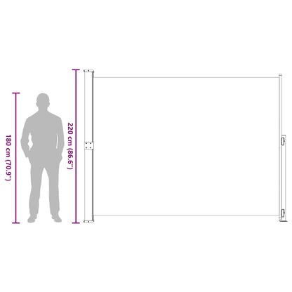 Tenda Laterale Retrattile per Patio 220x300 cm Crema | homemem39