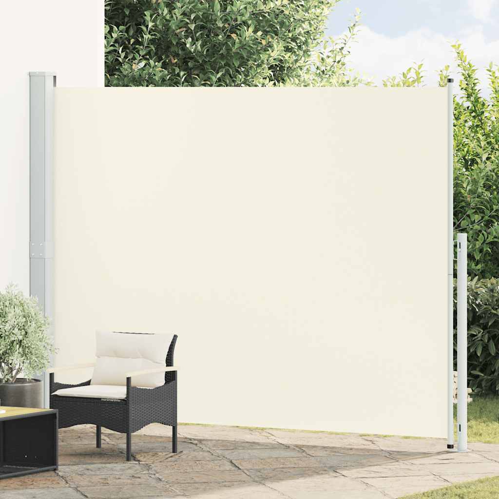 Tenda Laterale Retrattile per Patio 220x300 cm Crema | homemem39