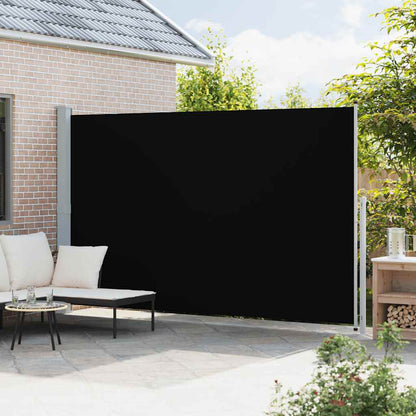 Tenda Laterale Retrattile per Patio 220x500 cm Nera