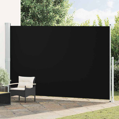 Tenda Laterale Retrattile per Patio 220x500 cm Nera