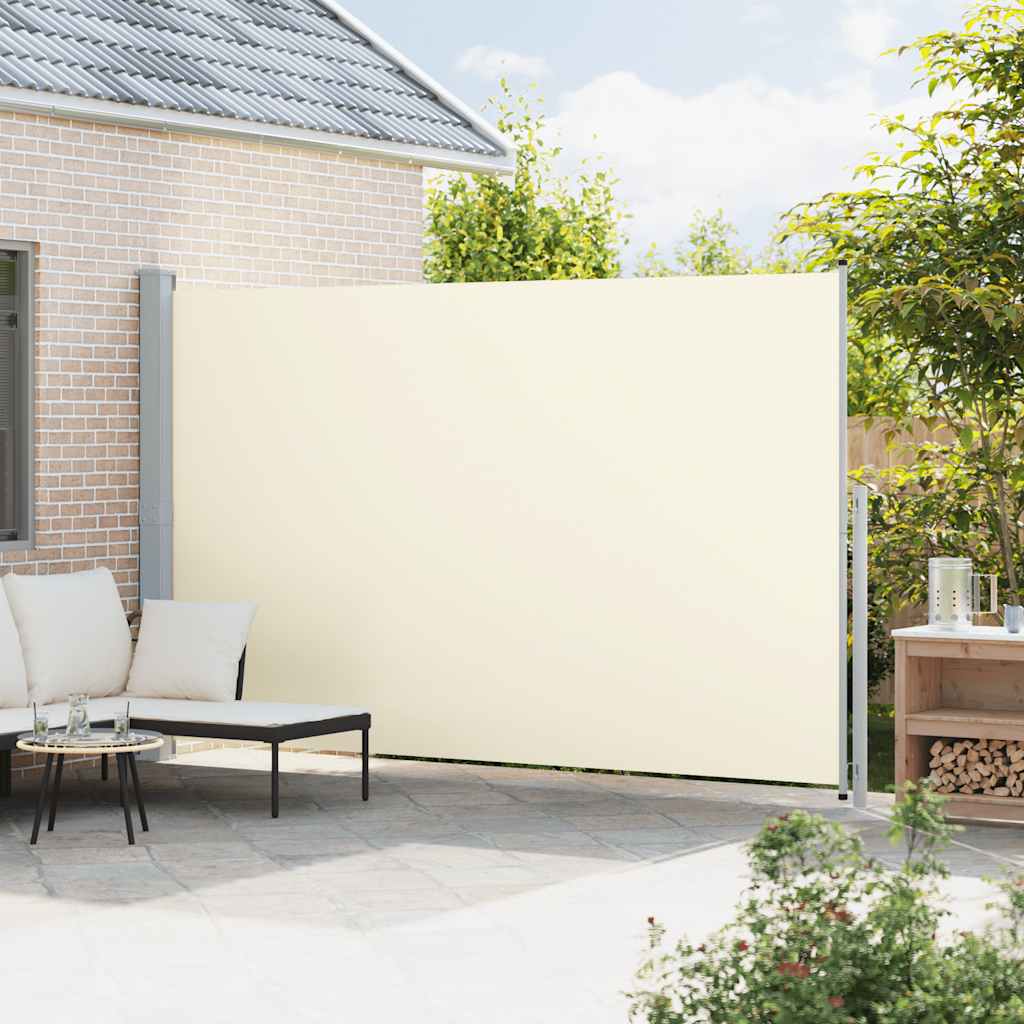 Tenda Laterale Retrattile per Patio 220x500 cm Crema | homemem39