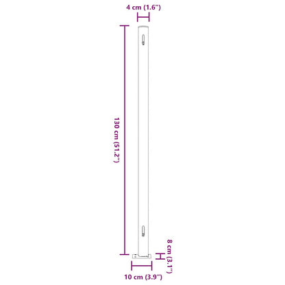Tenda Laterale Retrattile per Patio 220x500 cm Marrone | homemem39