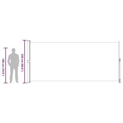 Tenda Laterale Retrattile per Patio 220x500 cm Marrone | homemem39