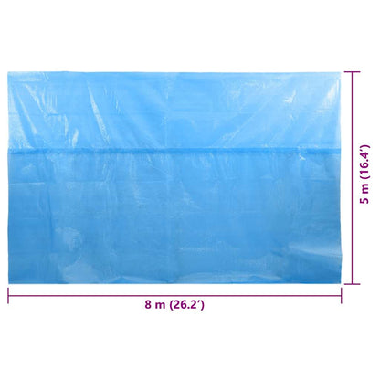 Copripiscina Rettangolare 800x500 cm in PE Blu | homemem39