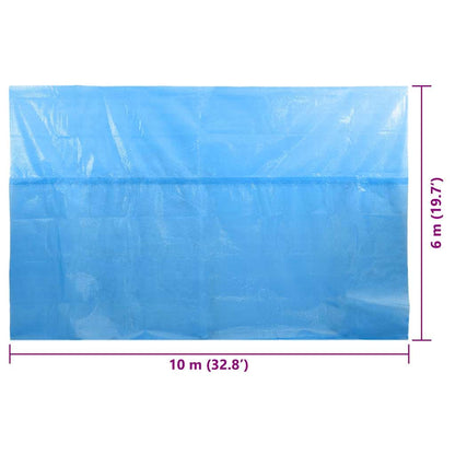 Copripiscina Rettangolare 1000x600 cm in PE Blu | homemem39