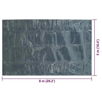 Pellicola Galleggiante Solare PE Piscina 800x500 cm Nero e Blu | homemem39