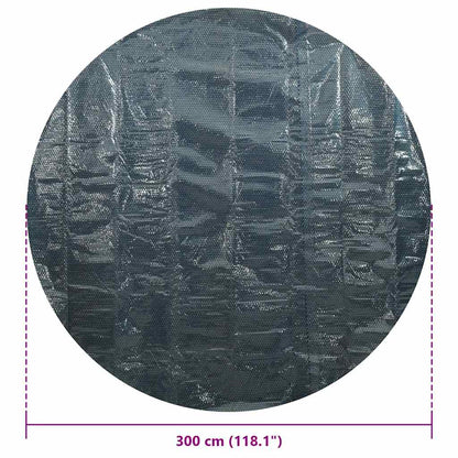 Pellicola Galleggiante Solare PE per Piscina 300 cm Nero e Blu