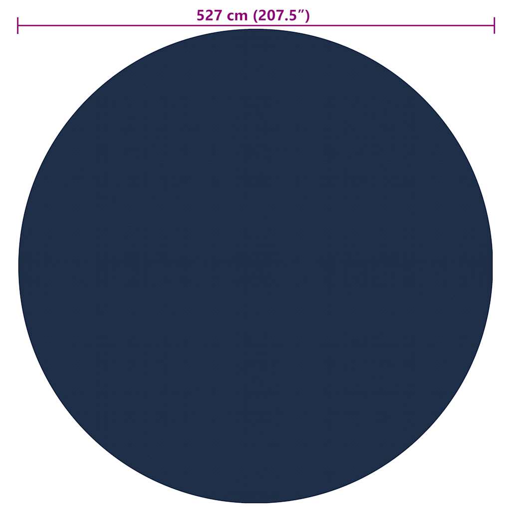 Pellicola Galleggiante Solare PE per Piscina 527 cm Nero e Blu - homemem39