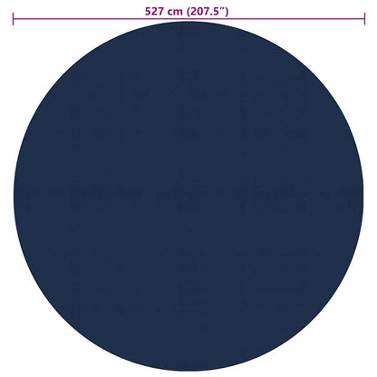 Pellicola Galleggiante Solare PE per Piscina 527 cm Nero e Blu - homemem39