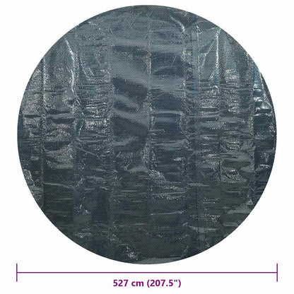 Pellicola Galleggiante Solare PE per Piscina 527 cm Nero e Blu - homemem39