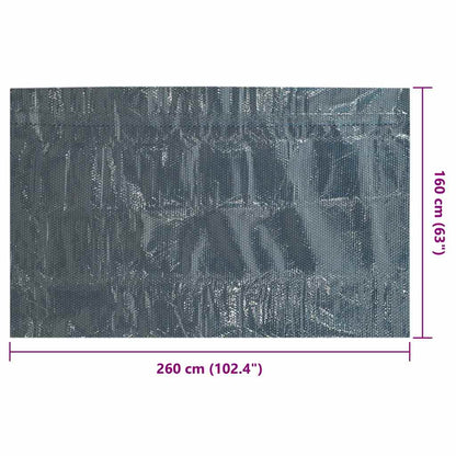 Pellicola Galleggiante Solare PE Piscina 260x160 cm Nero e Blu | homemem39