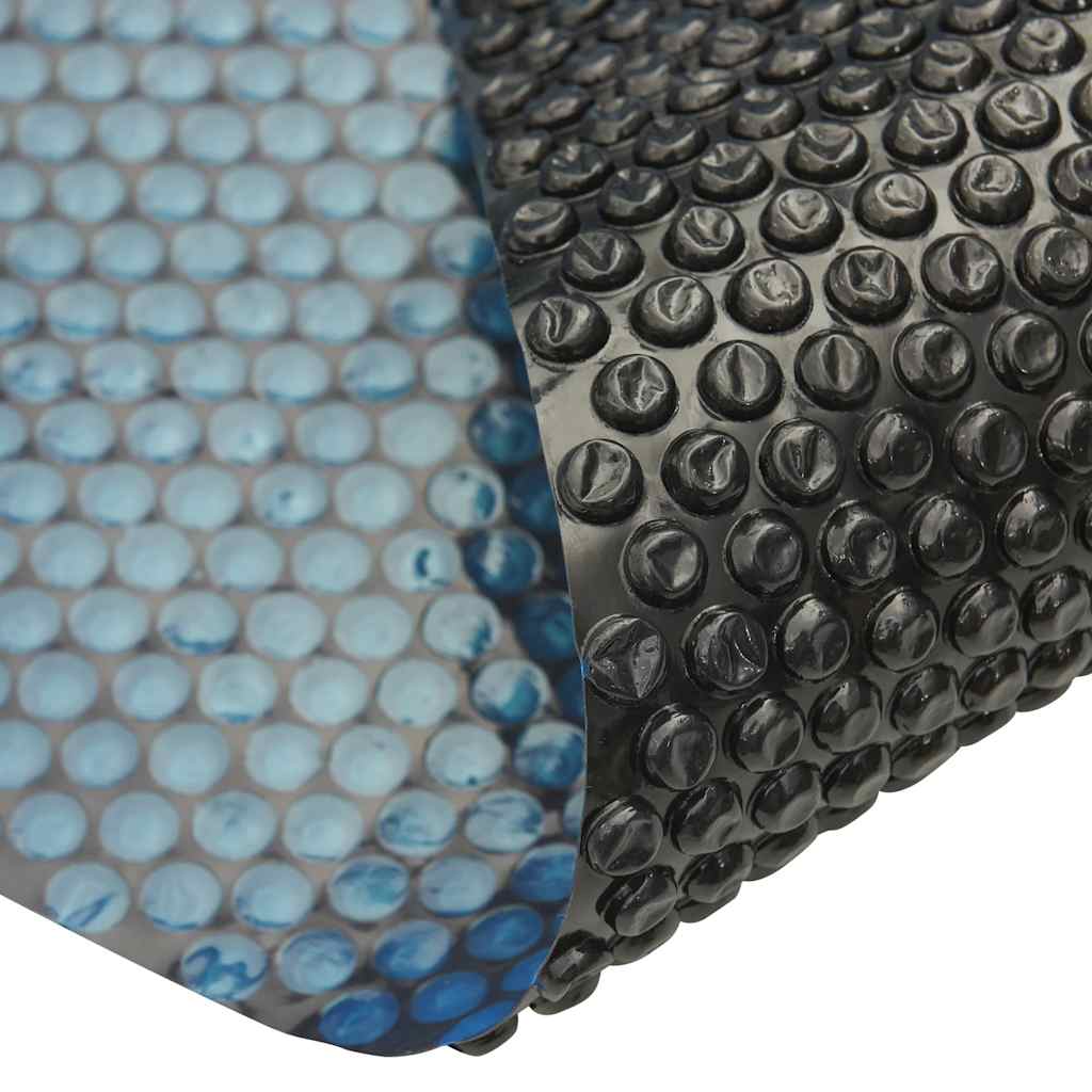 Pellicola Galleggiante Solare PE Piscina 300x200 cm Nero e Blu