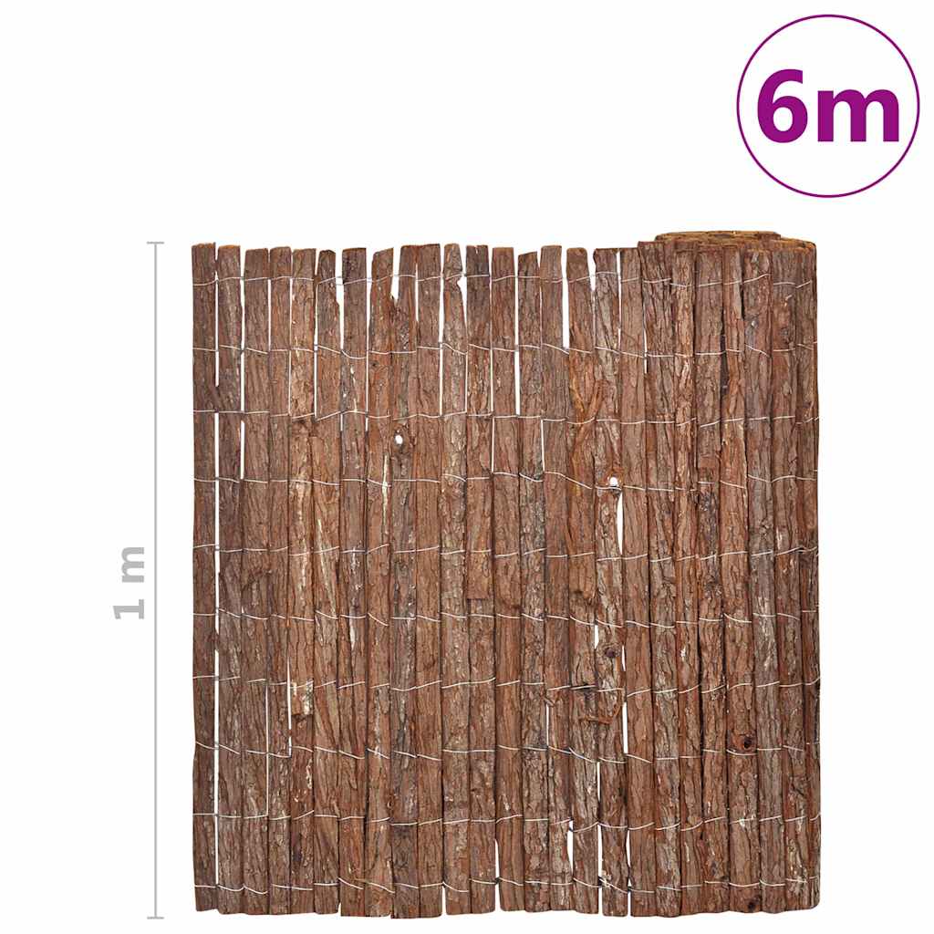 Recinzione in corteccia Marrone 100 x 600 cm Corteccia | homemem39
