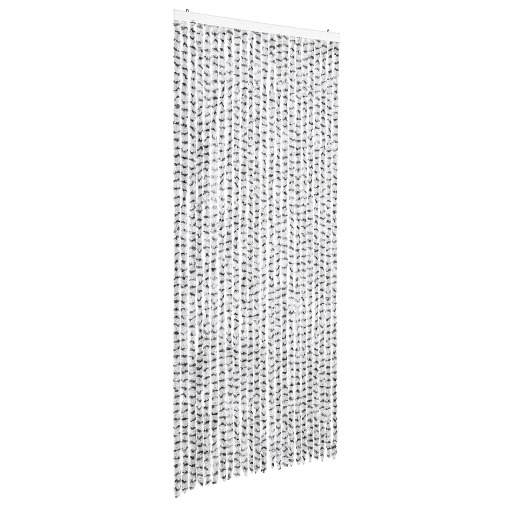 Zanzariera Grigio Chiaro e Grigio Scuro 100x220 cm Ciniglia