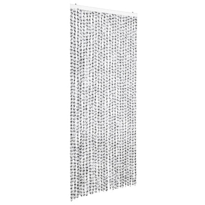 Zanzariera Grigio Chiaro e Grigio Scuro 100x220 cm Ciniglia