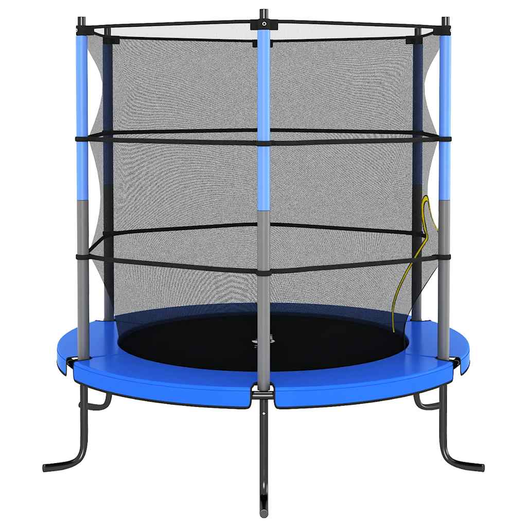 Set Trampolino con Rete di Sicurezza Rotondo 140x160 cm Blue - homemem39