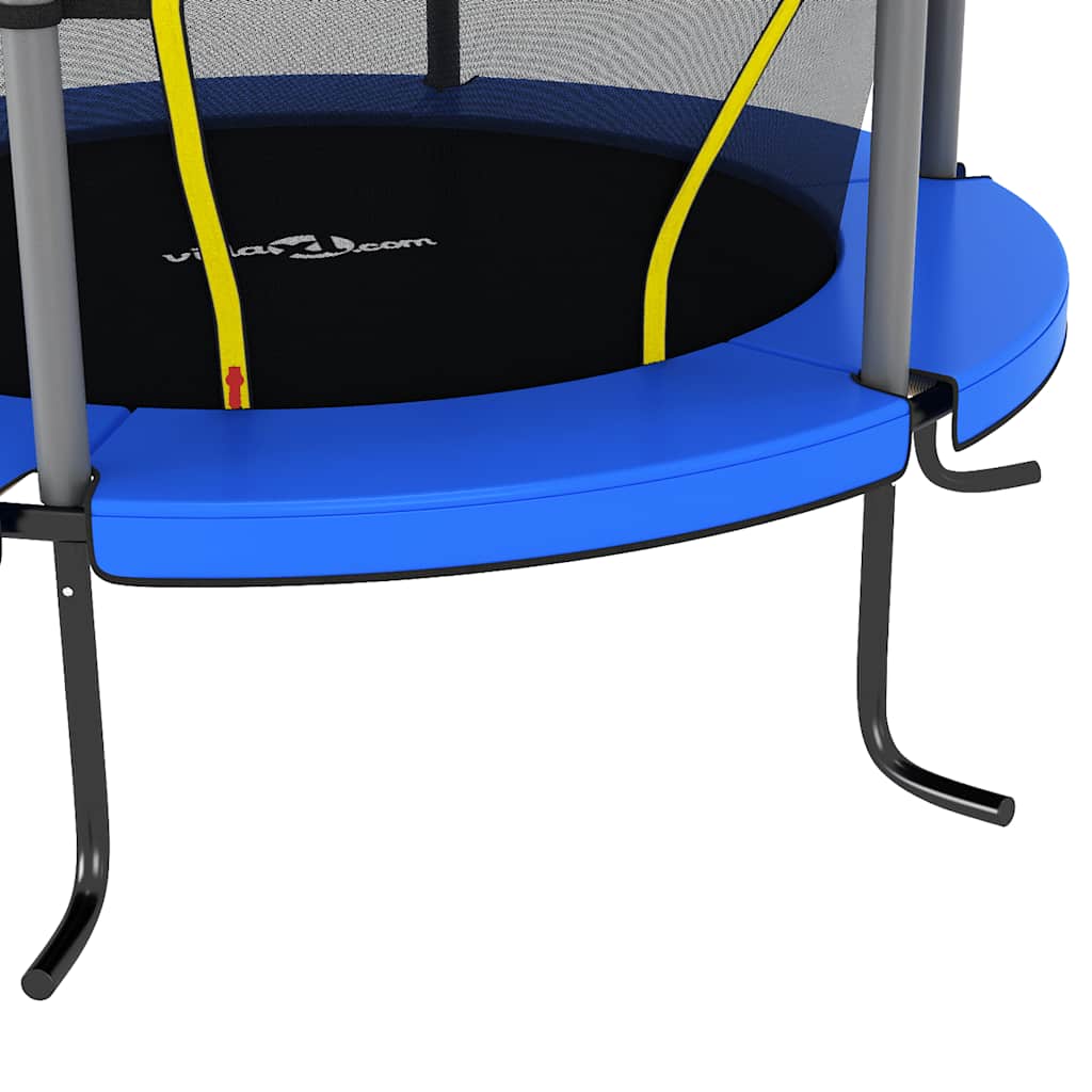 Set Trampolino con Rete di Sicurezza Rotondo 140x160 cm Blue - homemem39