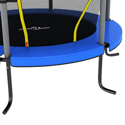 Set Trampolino con Rete di Sicurezza Rotondo 140x160 cm Blue - homemem39