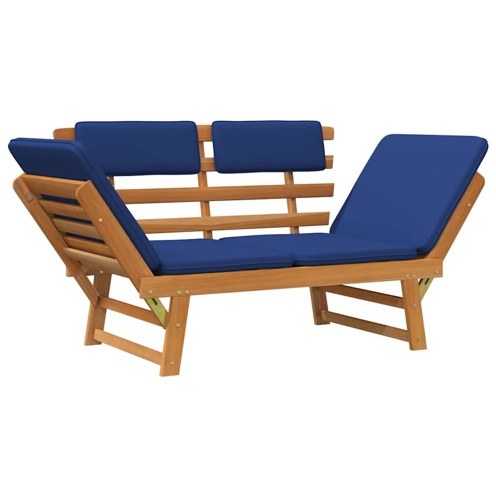 Garden Bench 2-in-1 Cushions 190 cm Solid Acacia Wood