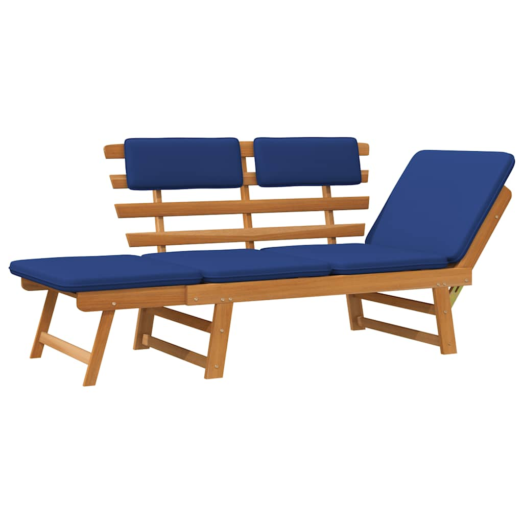 Garden Bench 2-in-1 Cushions 190 cm Solid Acacia Wood