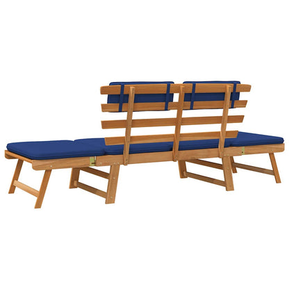 Garden Bench 2-in-1 Cushions 190 cm Solid Acacia Wood