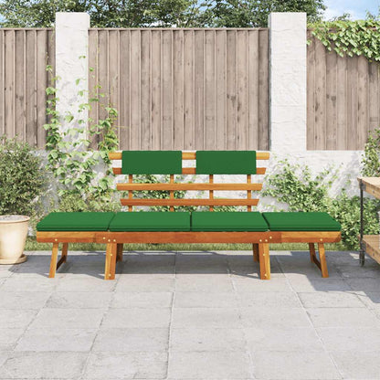 Panca da Giardino Cuscini 2-in-1 190 cm Legno Massello d'Acacia - homemem39