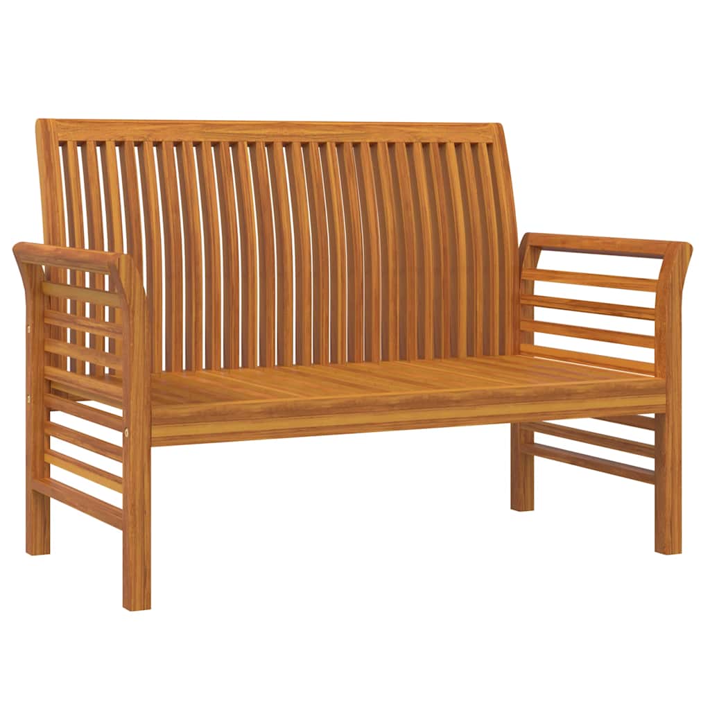 Divanetto con Cuscini Grigio Scuro in Legno Massello di Acacia | homemem39