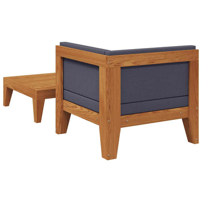 Set Divani da Giardino 2 pz con Cuscini in Massello di Acacia